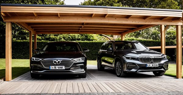 Découvrez le carport 2 voitures en bois pour un extérieur stylé